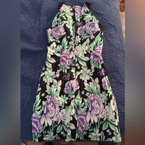 Maurie + Eve Black and Purple Floral Kids Dress